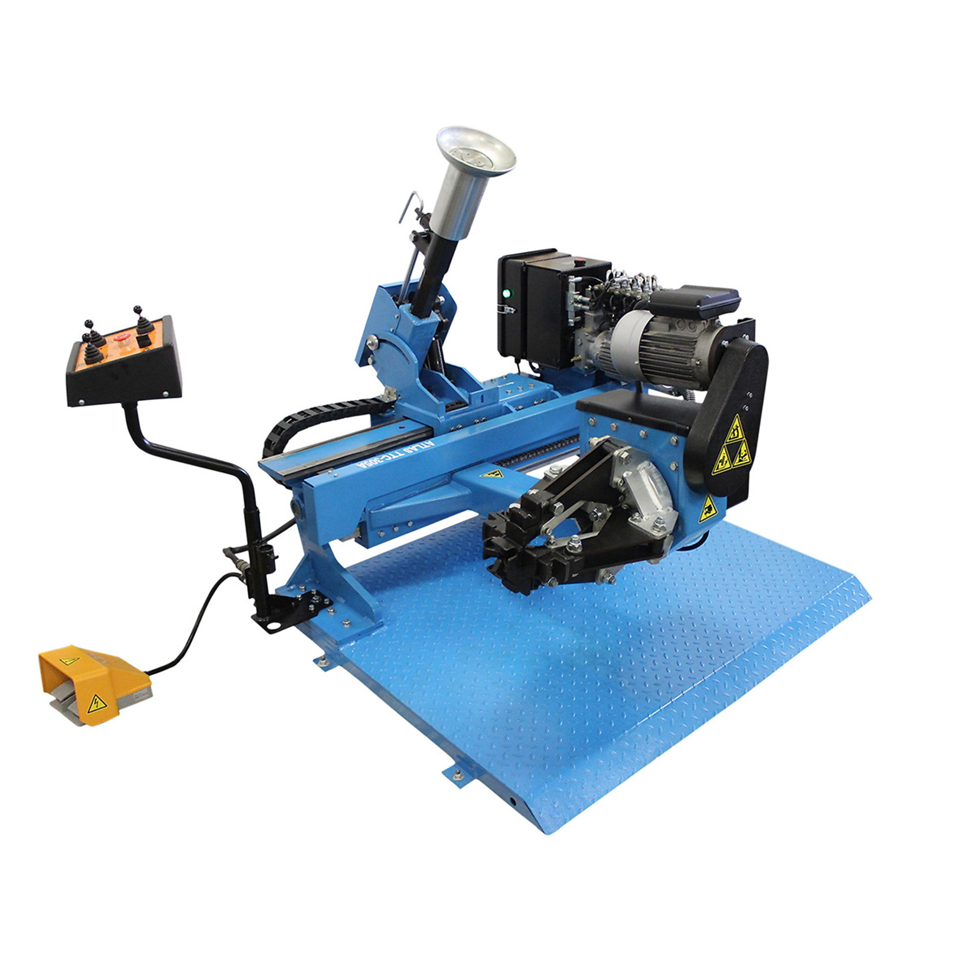 Atlas Automotive Equipment TC305A Tire Changer, Automatic, Rims Bore 8-26 Inches, Tire Diameters 55 Inches, Single-Speed Hydraulic Chuck, Interchangeable Heads, Emergency Safety Switch, Professional
